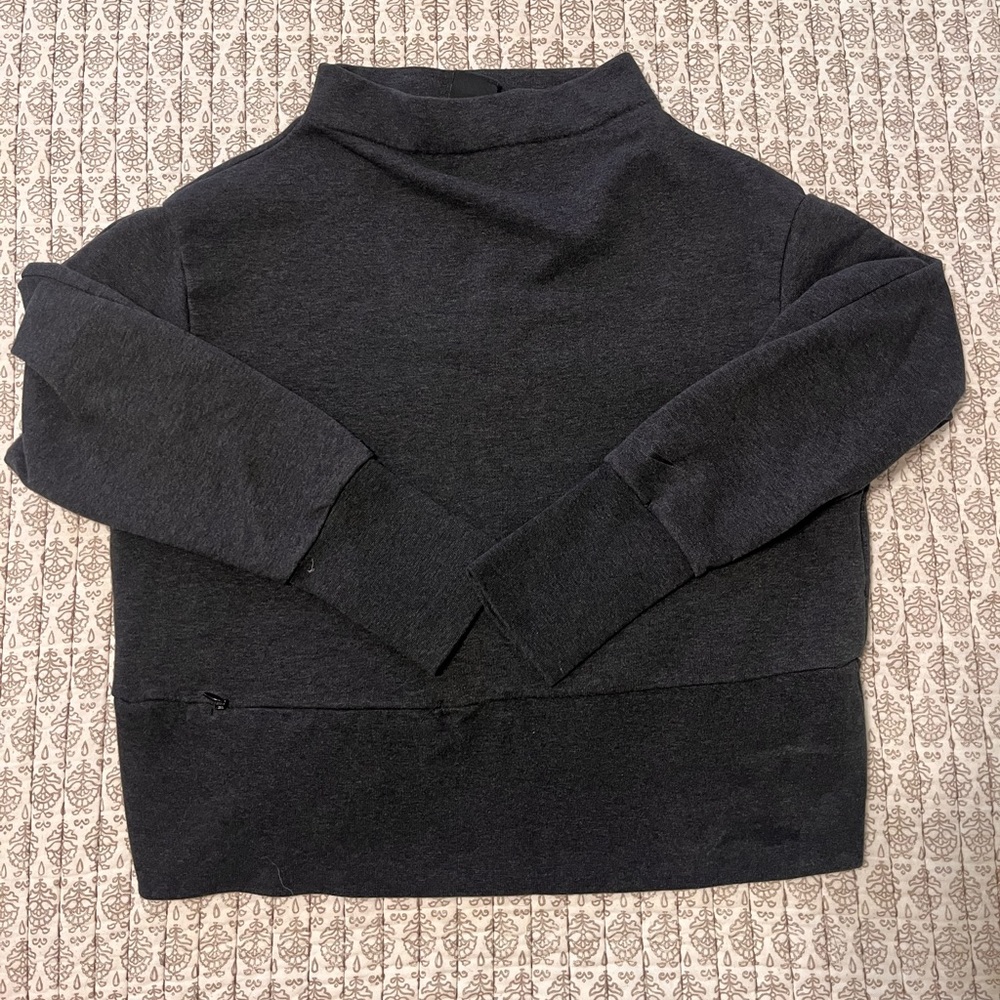 Vintage Nike Mock-Neck Sweatshirt w/ Hidden Zipper Pouch